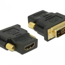 Адаптер Delock 65466 DVI мъжко - HDMI женско Позлатени конектори