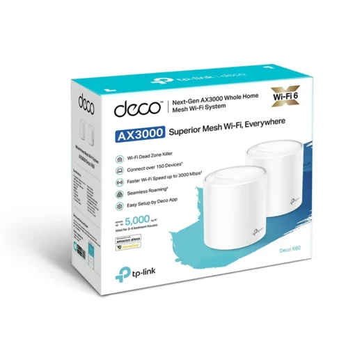 Безжична Wi-fi 6 Mesh система TP-Link Deco X60