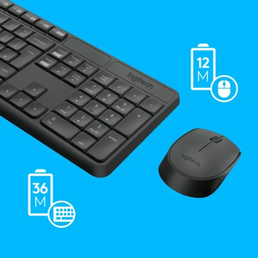 Kомплект безжични клавиатура с мишка Logitech MK235