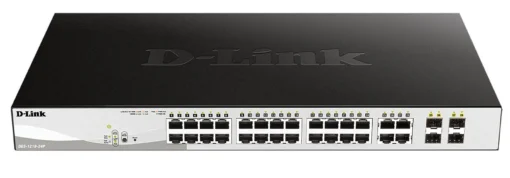 Суич D-Link DGS-1210-24P/E 24 PoE 10/100/1000 Base-T port with 4 x 1000Base-T /SFP ports Управляем Монтаж в