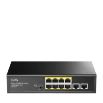 Суич Cudy FS1010P 8 портов 10/100 PoE+ Switch 120W 2 x Uplink порта