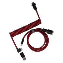 Кабел за клавиатура Keychron Premium Angled Red Coiled Aviator Custom USB Cable USB-C -