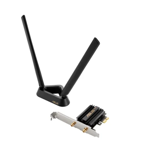 Безжичен адаптер ASUS PCE-AXE59BT WiFi 6E PCI-e две външни антени и Bluetooth