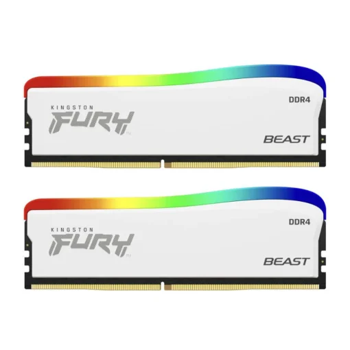 Памет за компютър Kingston FURY Beast White RGB 16GB(2x8GB) DDR4 3600MHz