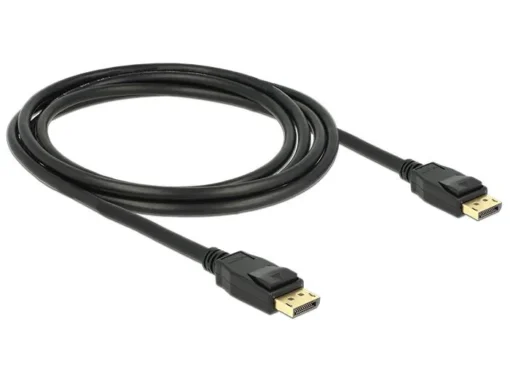 Кабел Delock DisplayPort мъжко - DisplayPort мъжко 2.0м 4K Черен