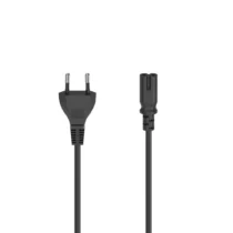 Захранващ кабел HAMA 200732 Euro-plug 2pin(IEC C7) женско 1.5 m Черен