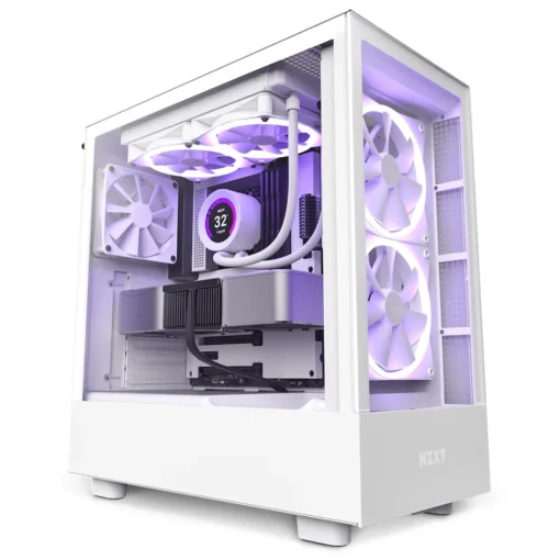 Кутия за компютър NZXT H5 Elite Matte White Tempered Glass Mid-Tower