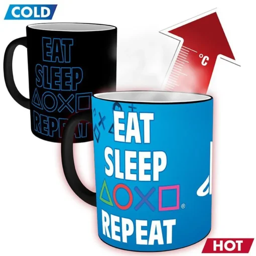 Чаша ABYSTYLE PLAYSTATION Mug Heat Change Eat Sleep Repeat - Image 3