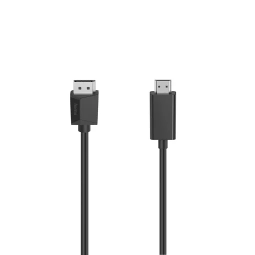 Кабел HAMA DisplayPort мъжко - HDMI мъжко Ultra-HD 4K 1.5м Черен