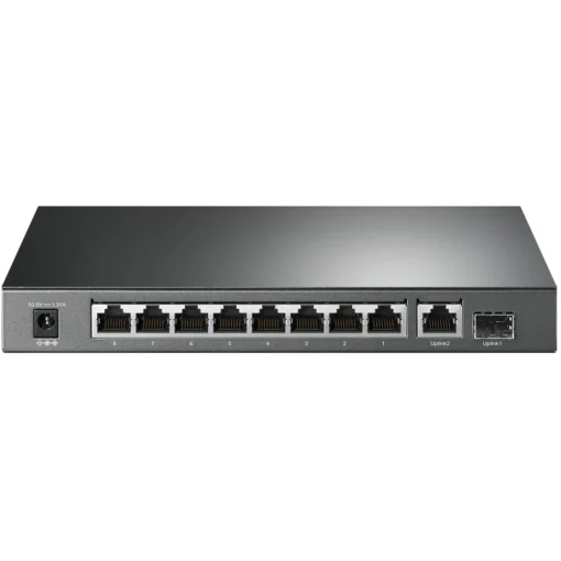 10-портов гигабитен настолен комутатор TP-Link TL-SG1210P с 8-PoE+