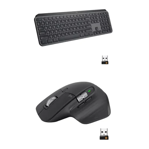 Комплект безжична клавиатура и мишка Logitech MX Keys S Combo USB-C rechargeable US