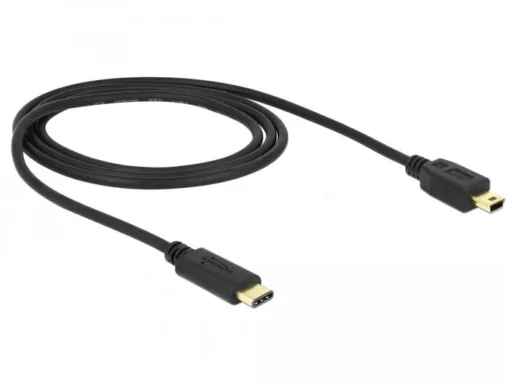 Кабел DeLock USB-C мъжко - USB-B мъжко USB 2.0 1.0 м Черен