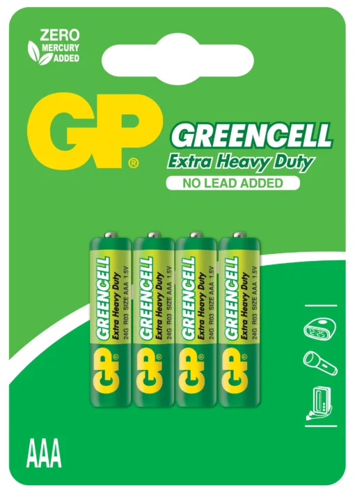 Цинк карбонова батерия GP GREENCELL R03 AAA 4 бр. blister 1.5V