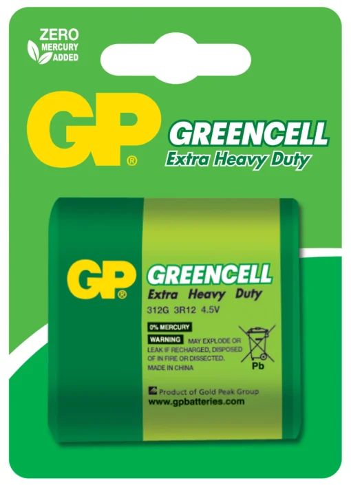 Цинк карбонова батерия GP  3R12 /1 бр. в опаковка/ блистер GREENCELL 4.5V