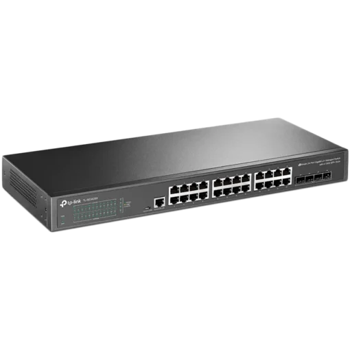 Kомутатор JetStream 24-Port Gigabit L2+ Managed Switch with 4 10G SFP+ slots