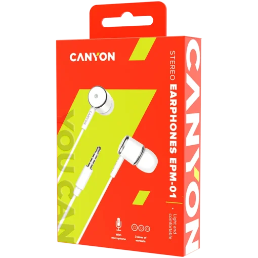 Слушалки CANYON Stereo earphones with microphone