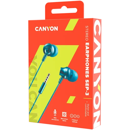 Слушалки CANYON Stereo earphones with microphone