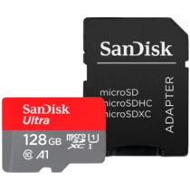 Карта памет SanDisk Ultra microSDXC 128GB + SD Adapter 140MB/s A1 Class 10 UHS-I EAN: