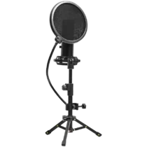 Геймърски микрофон LORGAR Voicer 721 Gaming Microphone Black USB condenser microphone with tripod stand and pop filter i