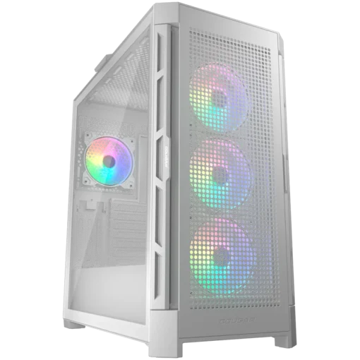 Кутия за компютър COUGAR | Duoface Pro RGB White | PC Case | Mid Tower / TG & Airflow Front Panel / 4 x ARGB Fans / TG L