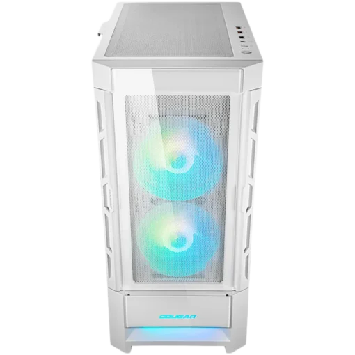 Кутия за компютър COUGAR | Duoface RGB White | PC Case | Mid Tower / Airflow Front Panel / 2 x 140mm & 1x 120mm ARGB Fans incl. / TG Left