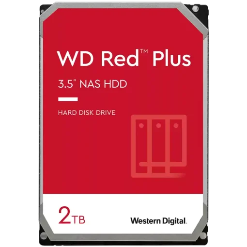 Хард диск HDD NAS WD Red Plus 2TB CMR 3.5 128MB 5400 RPM SATA TBW: 180