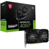 Видео карта MSI Video Card Nvidia GeForce RTX 4060 TI VENTUS 2X BLACK 16G OC 16GB GDDR6 128bit Boost: 2625 MHz 18Gbps 43