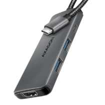 USB хъб AXAGON HMC-5H8K USB 5Gbps hub 2x USB-A USB-C HDMI 8k/30Hz PD 100W