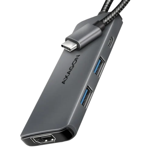 USB хъб AXAGON HMC-5H8K USB 5Gbps hub 2x USB-A USB-C HDMI 8k/30Hz PD 100W