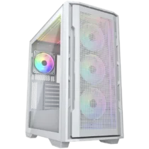 Кутия за компютър COUGAR | Uniface RGB White | PC Case | Mid Tower / Mesh Front Panel / 4 x 120mm ARGB Fans / TG Left Pa