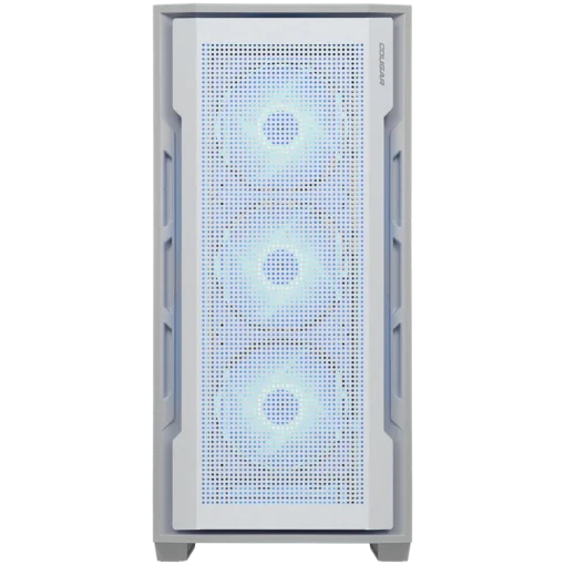 Кутия за компютър COUGAR | Uniface RGB White | PC Case | Mid Tower / Mesh Front Panel / 4 x 120mm ARGB Fans / TG Left Panel /