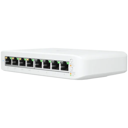 Kомутатор UBIQUITI Lite 8 PoE; (4) GbE PoE+ (4) GbE ports; 52W total PoE availability; Wall