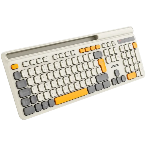 Клавиатура CANYON keyboard HKB-W03 EN AAA Wireless Beige