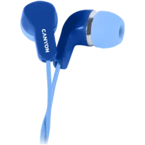 Слушалки CANYON Stereo Earphones with inline microphone Blue