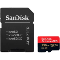 Карта памет SanDisk Extreme PRO microSDXC 256GB + SD Adapter + 2 years RescuePRO Deluxe up to 200MB/s & 140MB/s Read/Wri