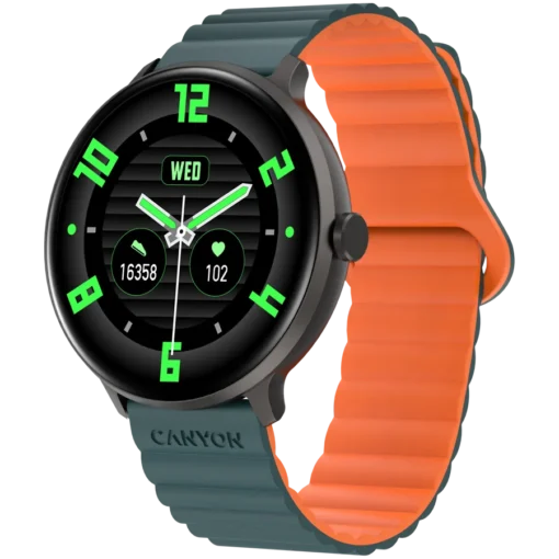 Смарт часовник CANYON smart watch Jacky SW-69 Green Orange