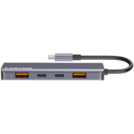 USB хъб CANYON hub DS-18 5in1 USB-C Grey