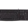 КЛАВИАТУРА LOGITECH K120U US USB - С БДС КИРИЛИЗАЦИЯ  (with BDS Cyrillic) - Black - P№