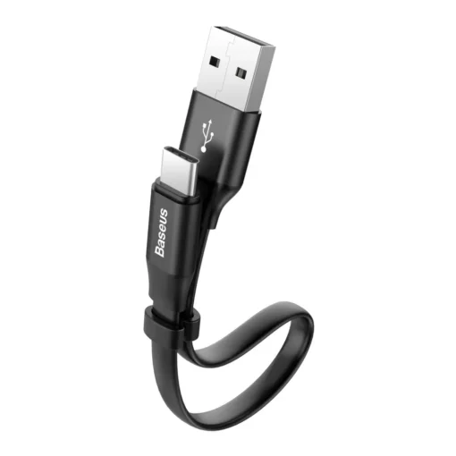 Кабел Baseus Nimble CATMBJ-01 USB Type C – USB-A Quick charge 2A 23см