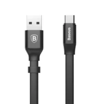 Кабел Baseus Nimble CATMBJ-01 USB Type C - USB-A Quick charge 2A 23см черен