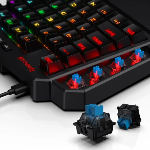 RGB механична геймърска клавиатура за една ръка Redragon Diti K585RGB Blue