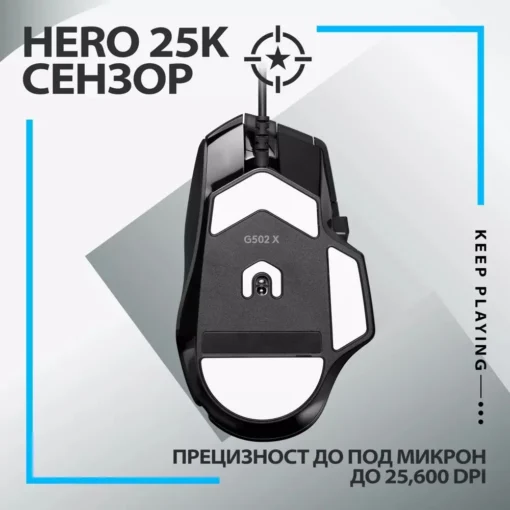 Геймърска мишка Logitech G502 X 910-006138 – черна