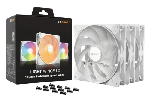 be quiet! комплект вентилатори Fan Pack 3-in-1 3 x 140mm - LIGHT WINGS LX 140mm PWM high-speed White Triple-Pack - Image 5