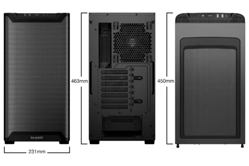 be quiet! кутия Case ATX - Pure Base 501 Airflow Black - Image 2