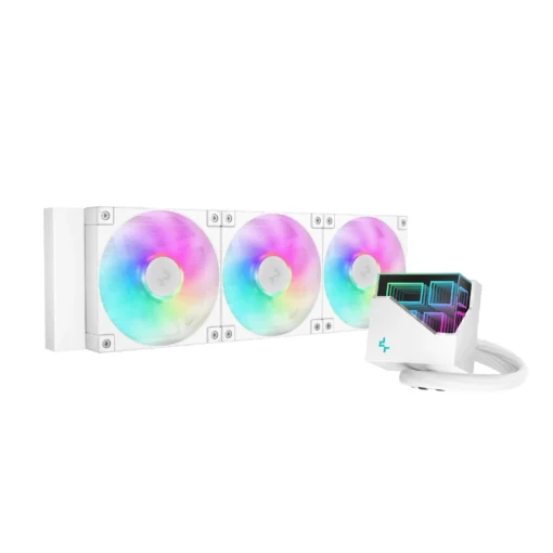 DeepCool водно охлаждане Water Cooling LT360 WH - Addressable RGB Infinity mirror design -