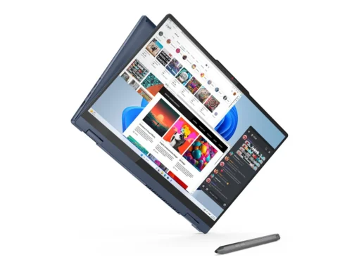 Лаптоп LENOVO IdeaPad 5 2-in-1 AMD Ryzen 7 8845HS 16inch WUXGA 300N Touch 16GB DDR5 1TB PCIe W11H Cosmic Blue 2y + Pen