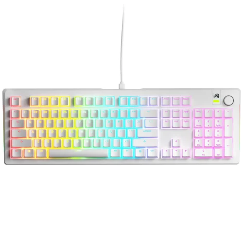 Геймърска механична клавиатура Glorious GMMK 3 100% White - Fox Linear