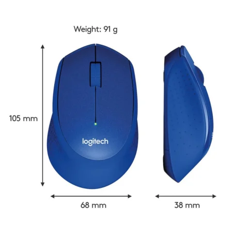 МИШКА LOGITECH M330 Silent plus Wireless – Blue – P№