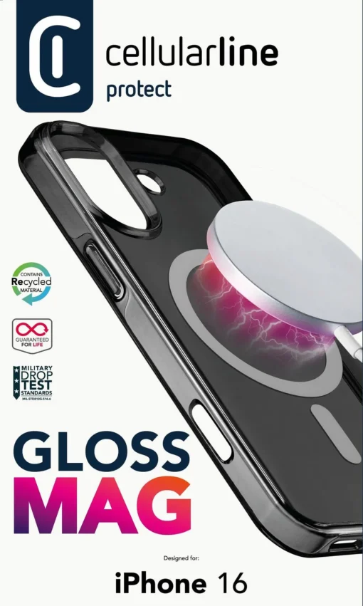 Калъф Gloss Mag за iPhone 16 черен