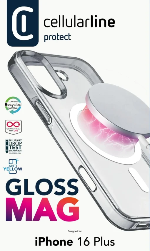 Калъф Gloss Mag за iPhone 16 Plus прозрачен